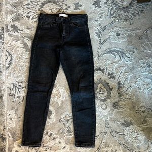 Topshop, Jaime Jeans, High rise, Skinny, Petite, W26 L28, black